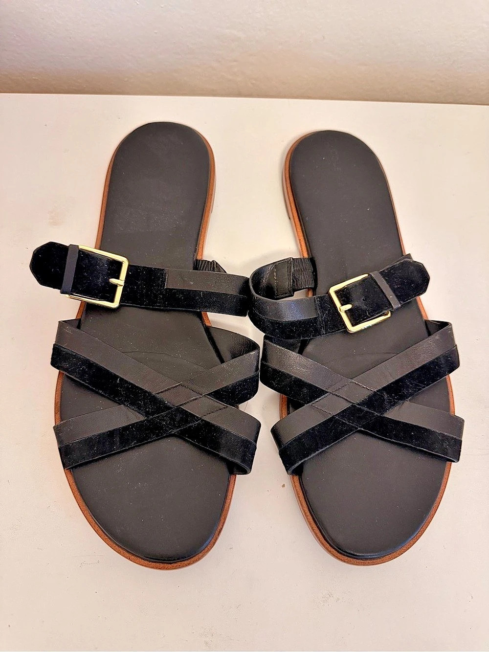 Cole Haan Kami Buckle Sandal Black Strappy Sandals